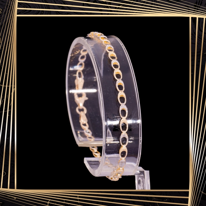 B353 Złota bransoletka. Elementowa. 585