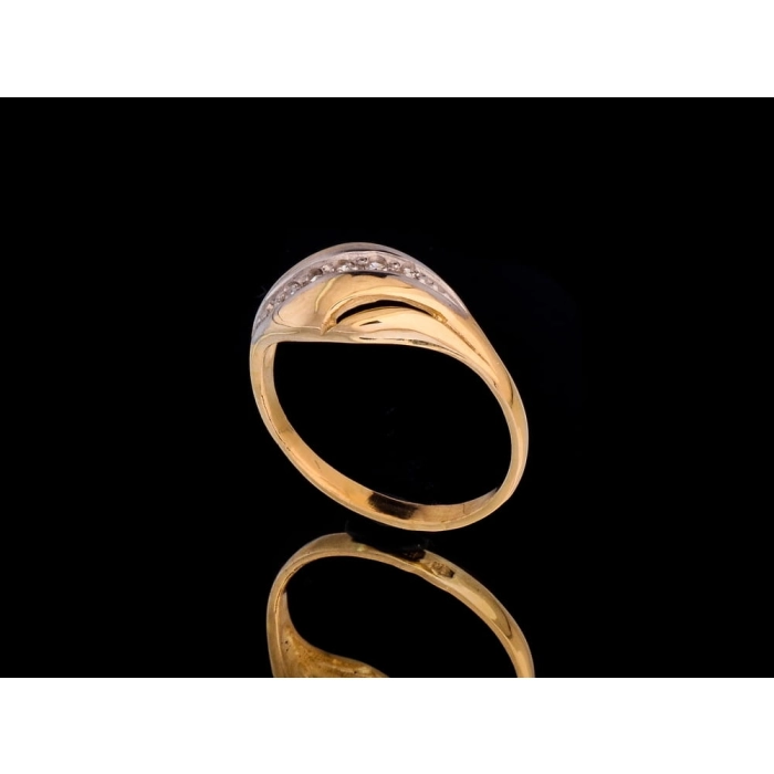 P470 Złoty pierścionek z cyrkoniami 585 /Jubi