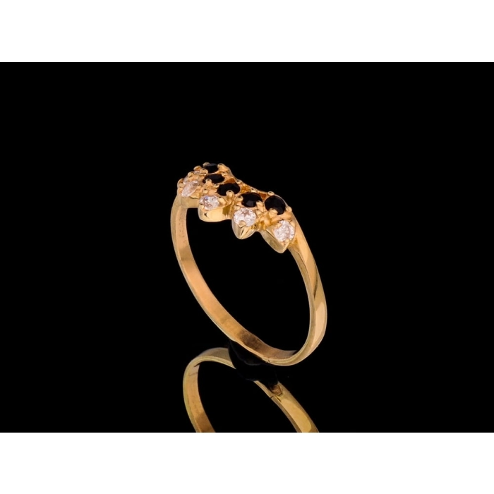 P495 Złoty pierścionek z cyrkoniami 585 /Jubi